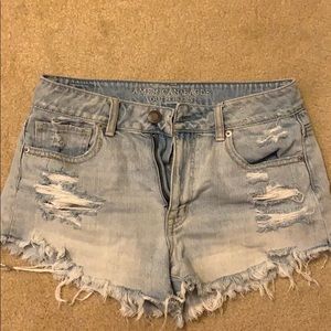 American Eagle Light Wash Jean Shorts